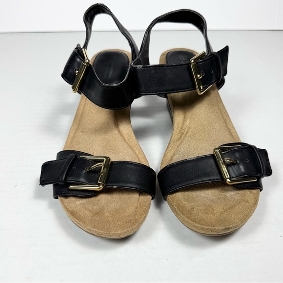 Giani Bernini Bryana Wedge Sandal Black open Toe Womens Size 6 - Picture 5 of 11